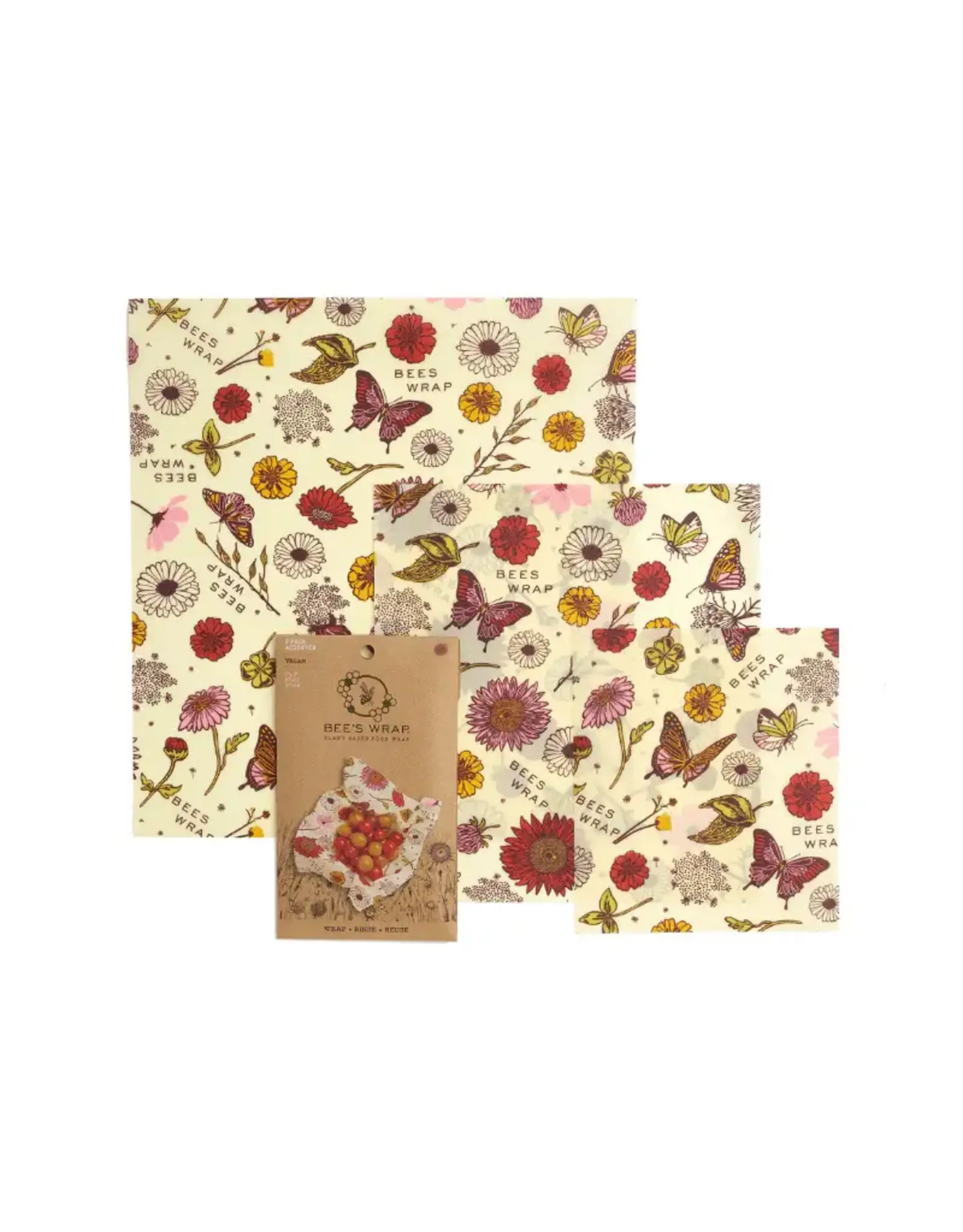 Bee's Wrap Meadow Magic Vegan  Assorted 3 Pack
