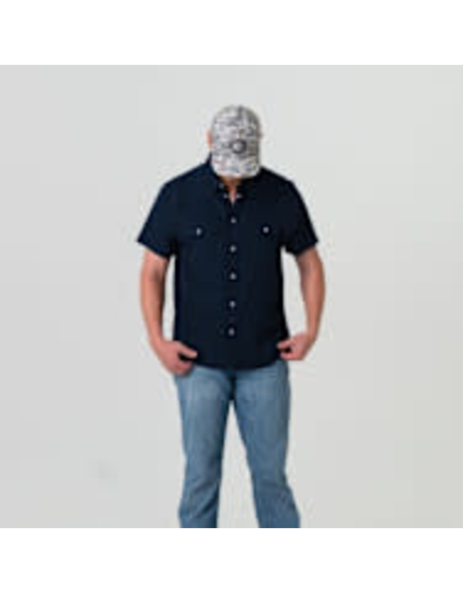 Burlebo Burlebo Performance Western Shirt Navy