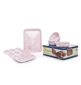 Enamelware Kids First Bake Set Pink Splatterware