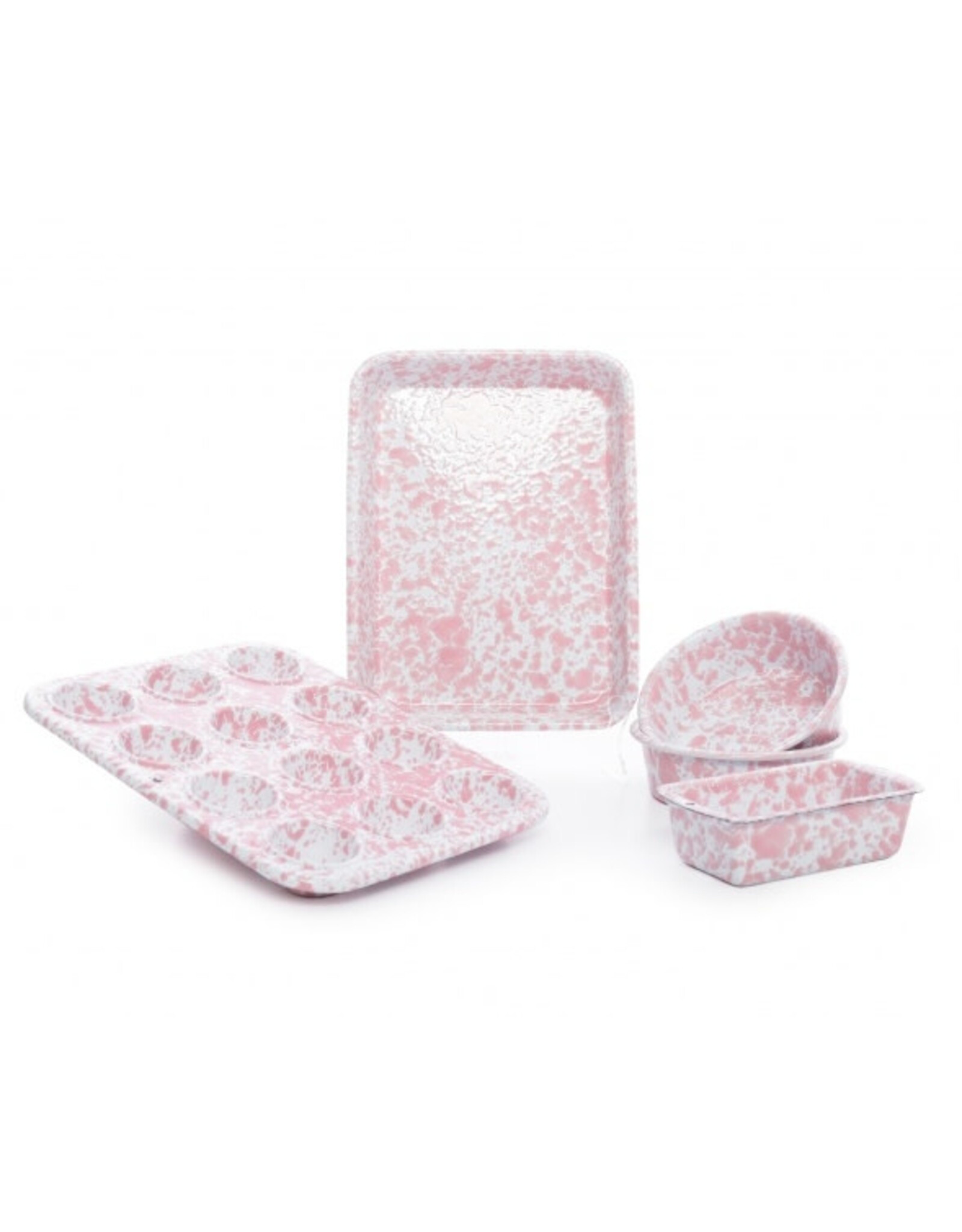 Enamelware Kids First Bake Set Pink Splatterware