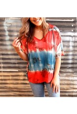 Priddy Hooded V-Neck Top