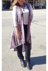 Snake Print Sleeveless Kimono