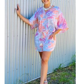 Surplice Bodice Dolman Sleeve Romper