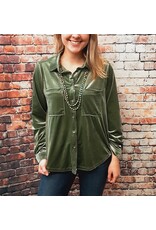 Weslaco Button Down Velvet Shirt Weslaco Button Down Velvet Shirt