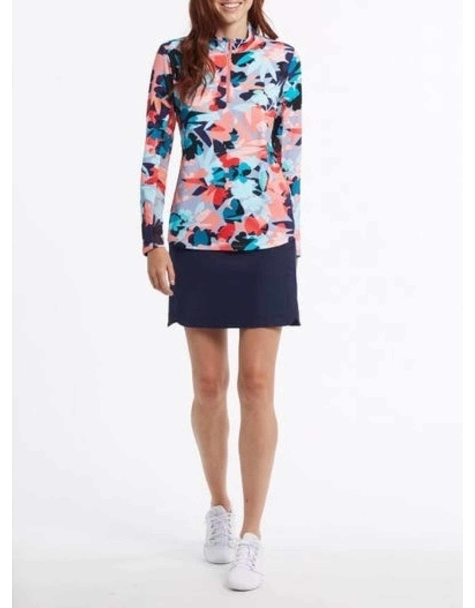 Tribal Tribal Long Sleeve Mock Neck Top