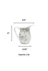 Enamelware Large Pitcher Catalina Desert Rose