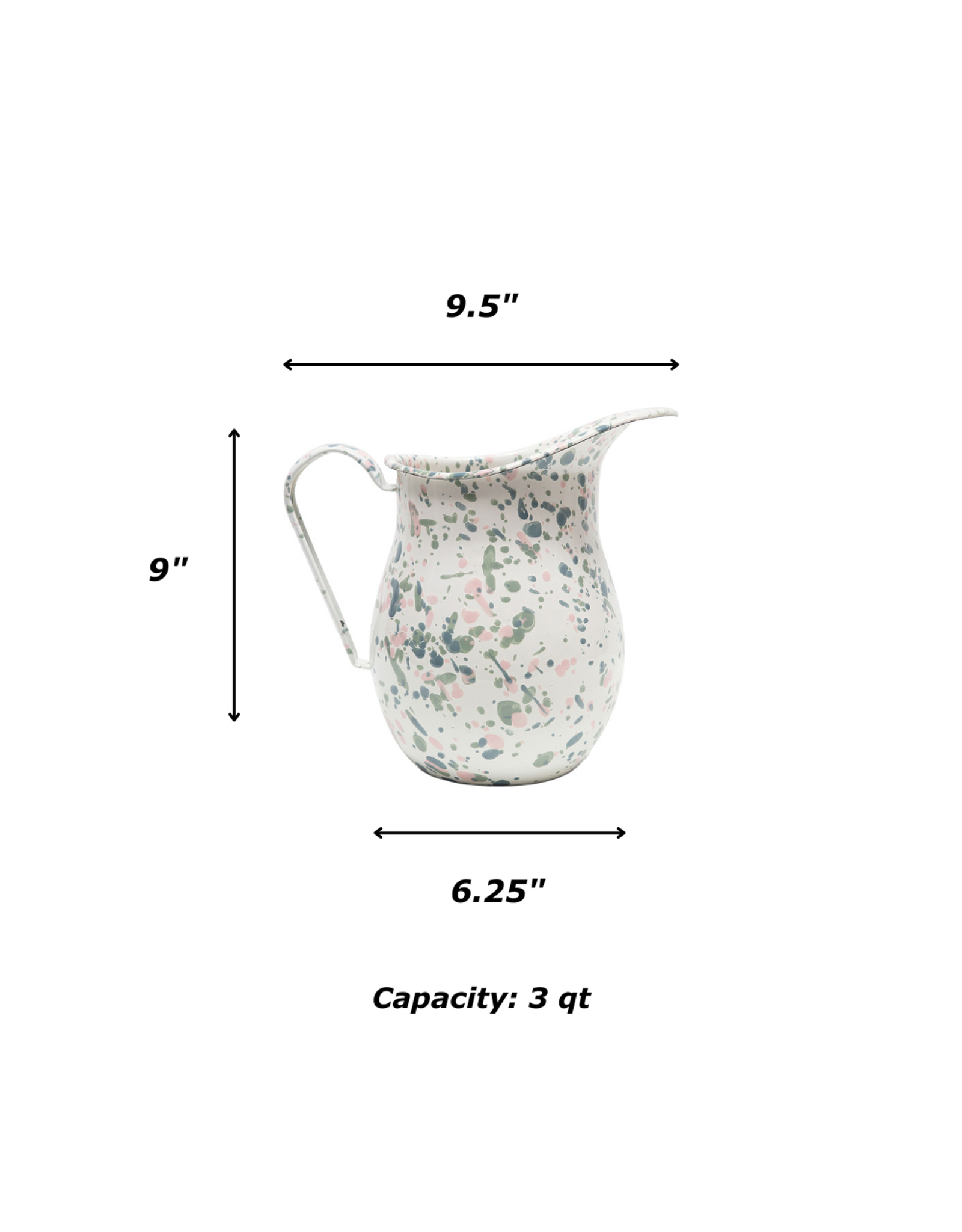 Enamelware Large Pitcher Catalina Desert Rose