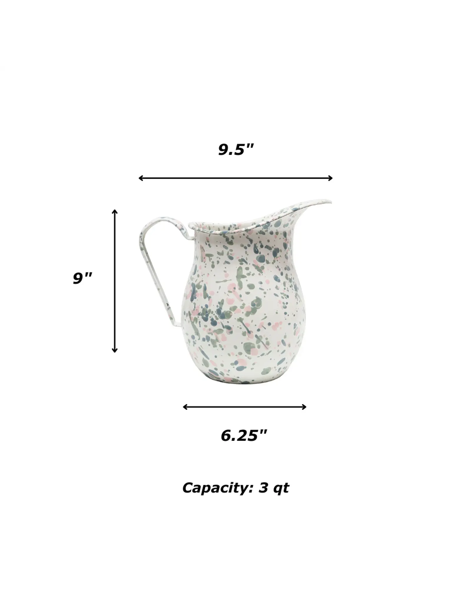 Enamelware Large Pitcher Catalina Desert Rose