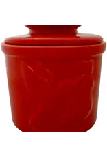 Hummingbird Butter Crock - Red Hummingbird Butter Crock - Red