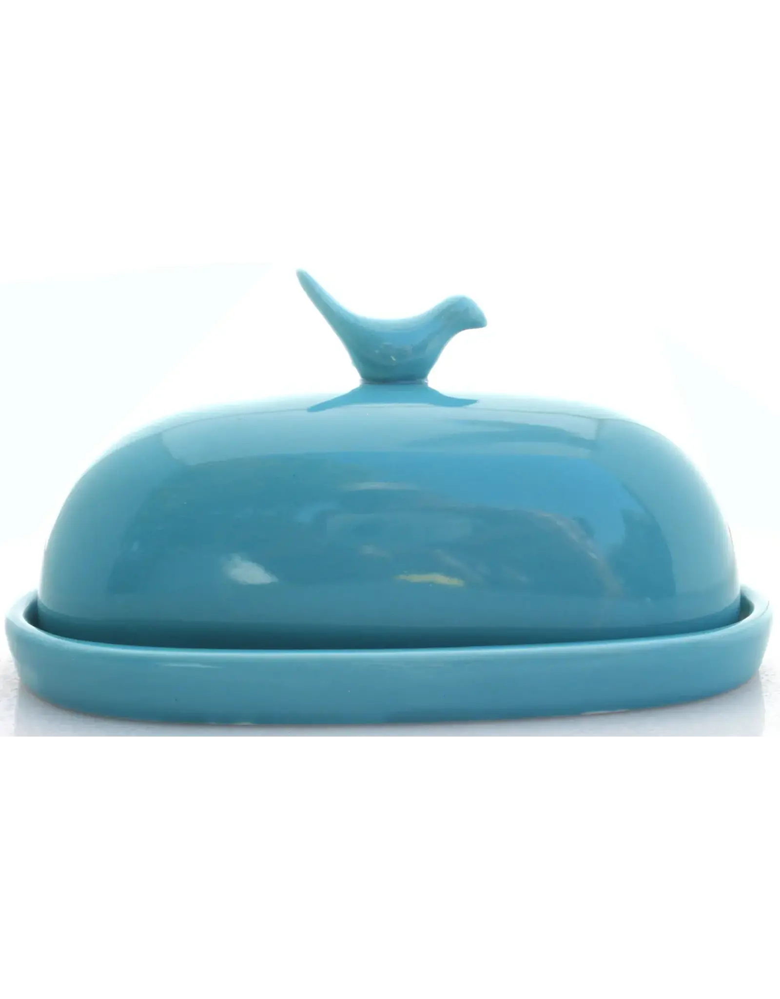 Hummingbird Butter Dish - Teal
