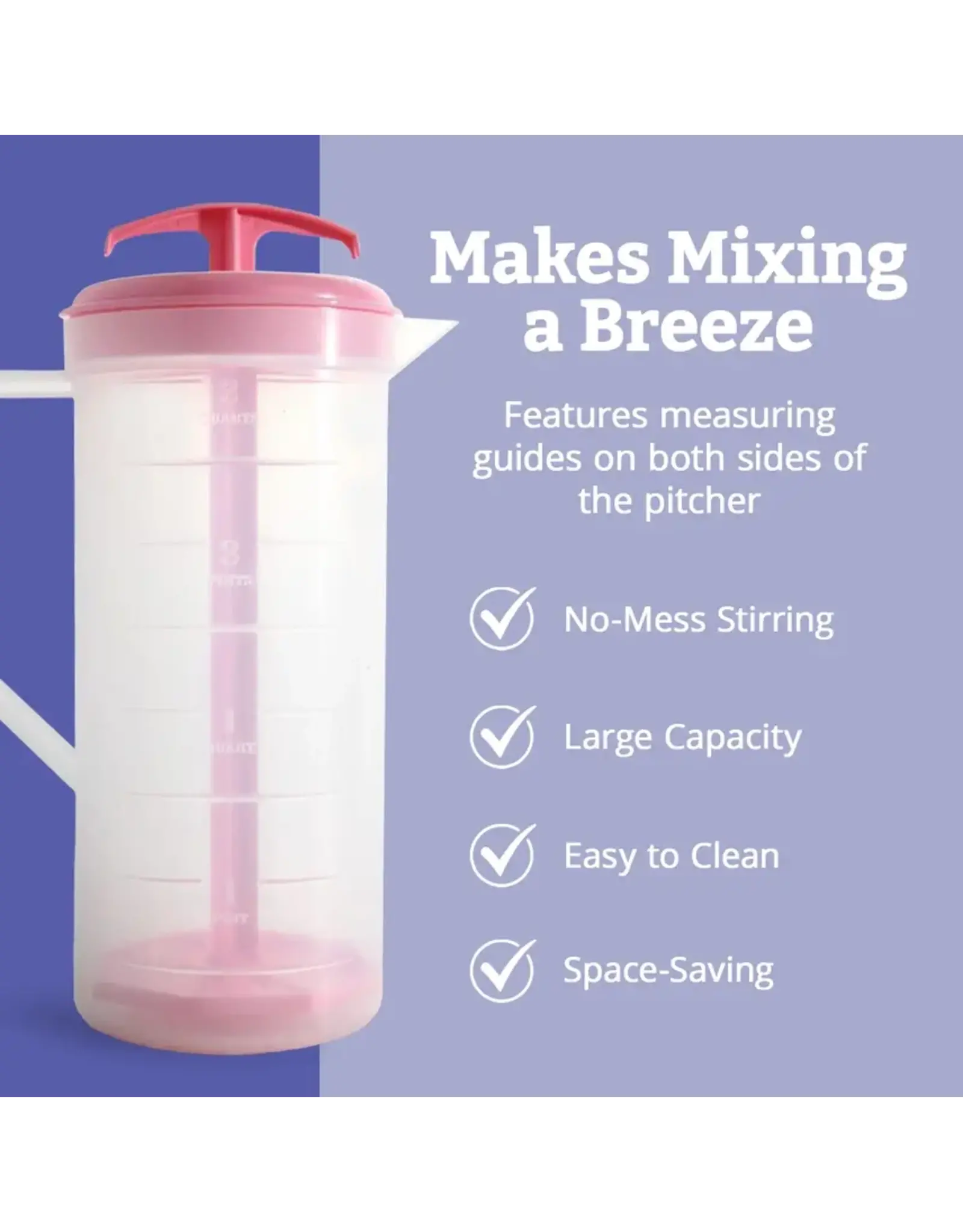 Mixing Pitcher - 2 Quart - Pink