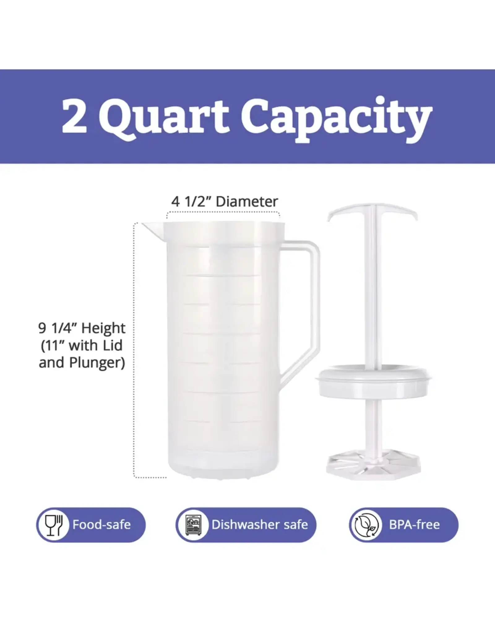 Mixing Pitcher - 2 Quart - White