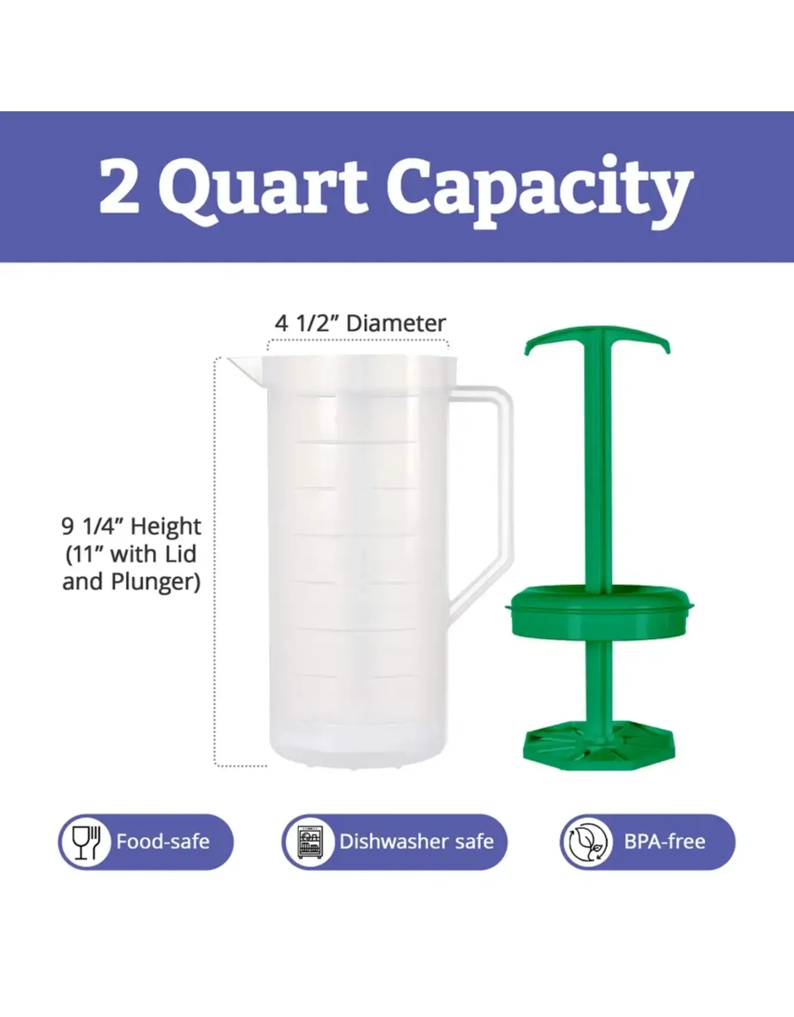 Mixing Pitcher - 2 Quart - Green