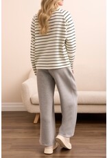 Tribal Tribal Long Sleeve Crew Neck Top with Buttons