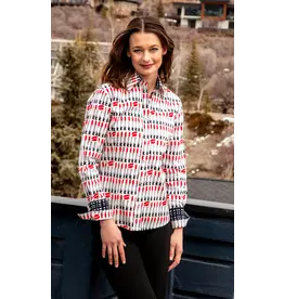Dizzy Lizzie Lipsticks Print Rome Shirt