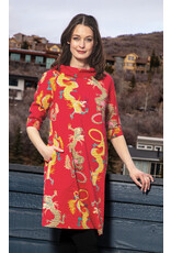 Dizzy Lizzie Audrey Red Dragons Retro Dress Dizzy Lizzie Audrey Red Dragons Retro Dress