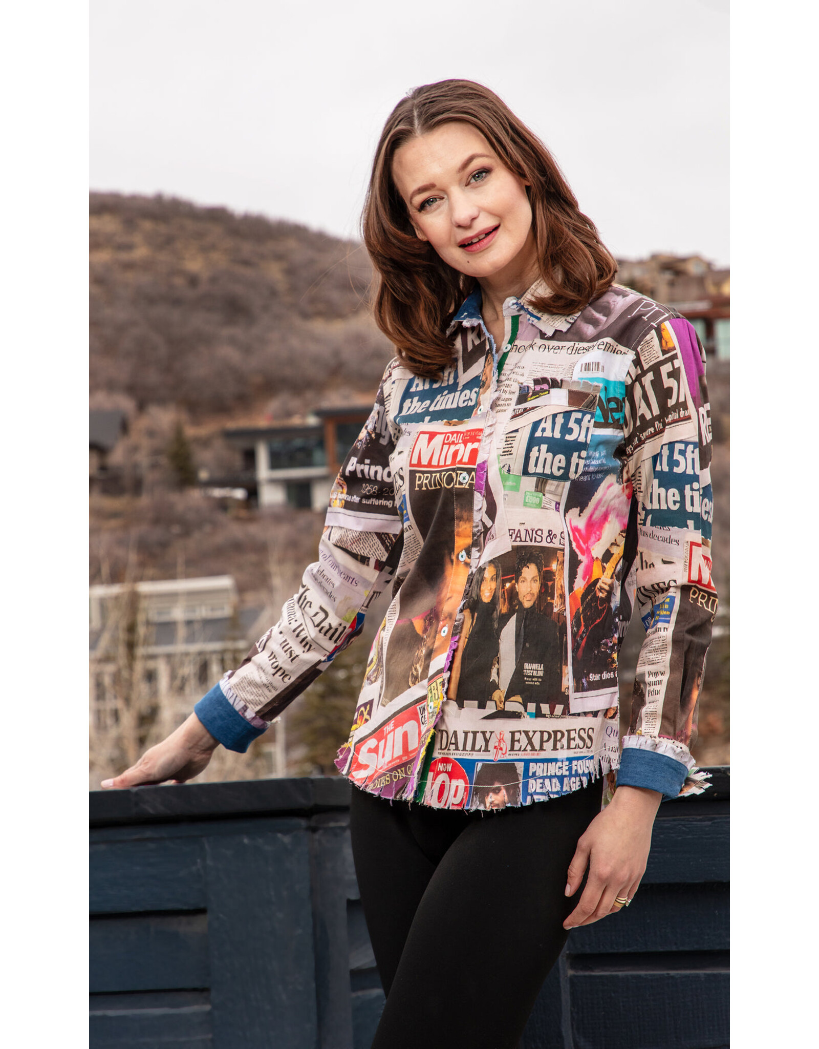 Dizzy Lizzie Rock and Roll Purple Rain Cape Cod Shirt