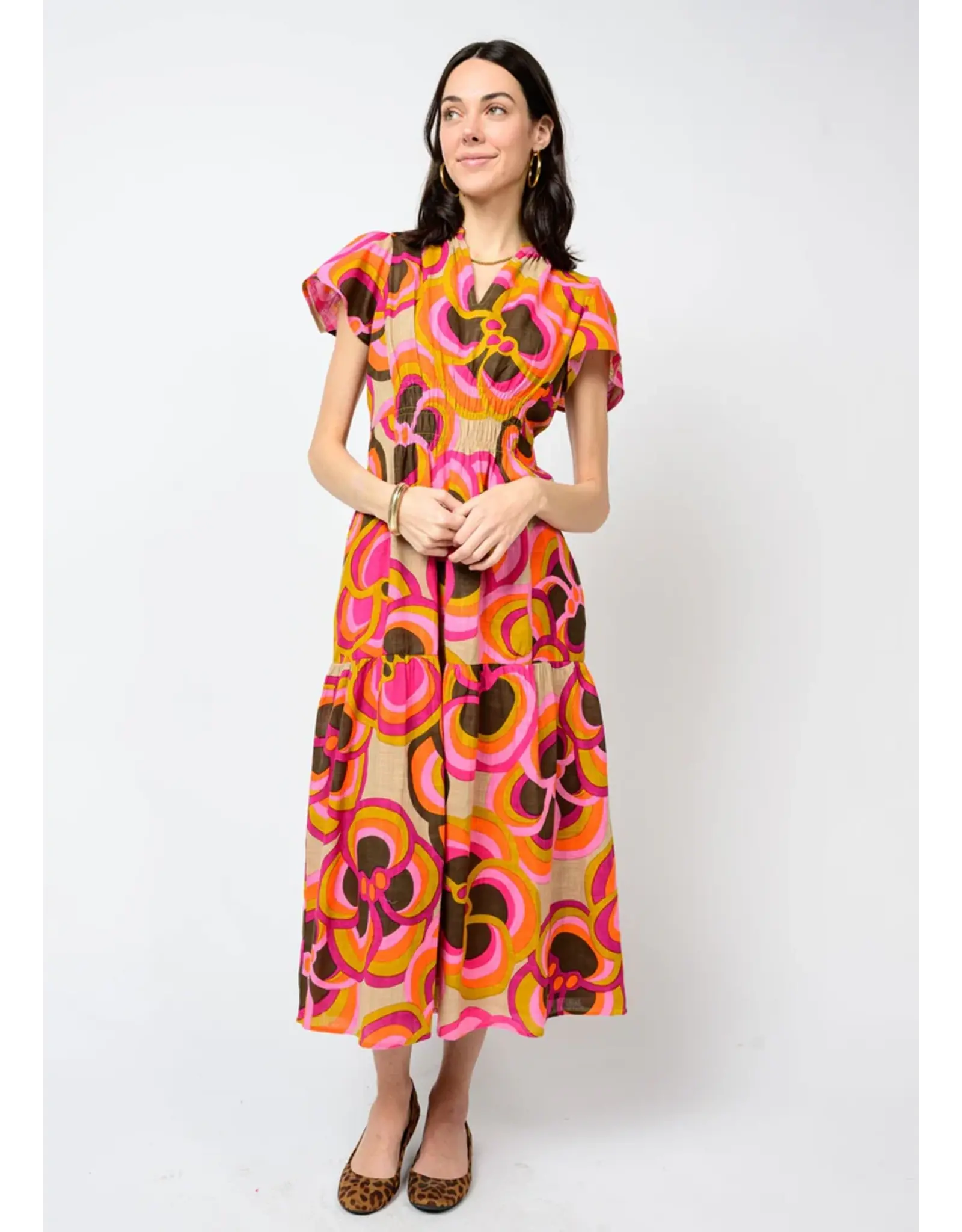 Uncle Frank Uncle Frank Bold Floral Midi Dress