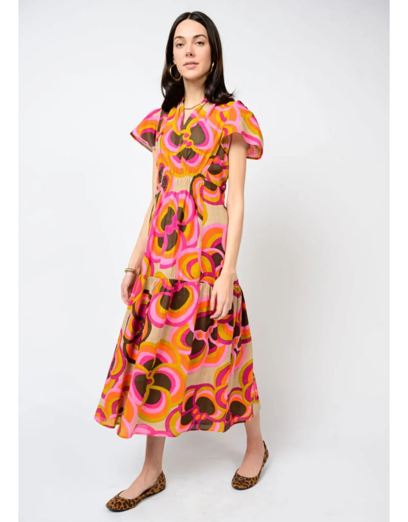 Uncle Frank Uncle Frank Bold Floral Midi Dress
