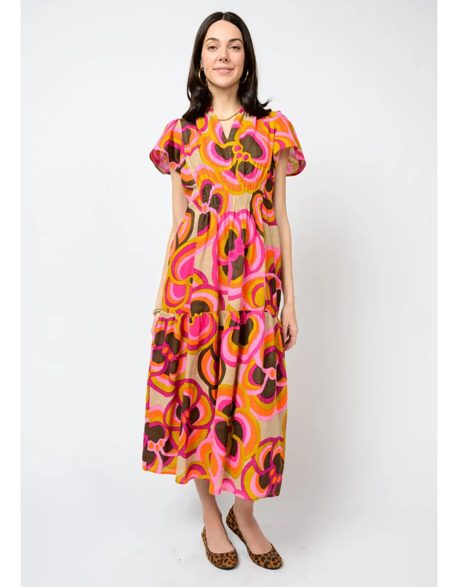 Uncle Frank Uncle Frank Bold Floral Midi Dress