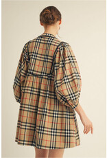 Burberryesque Babydoll Dress