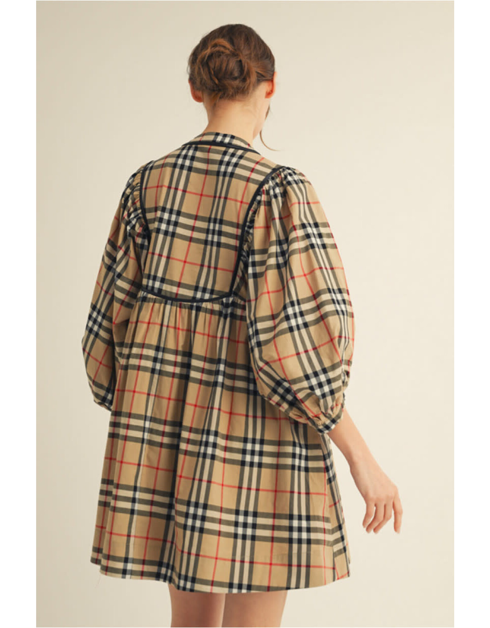 Burberryesque Babydoll Dress