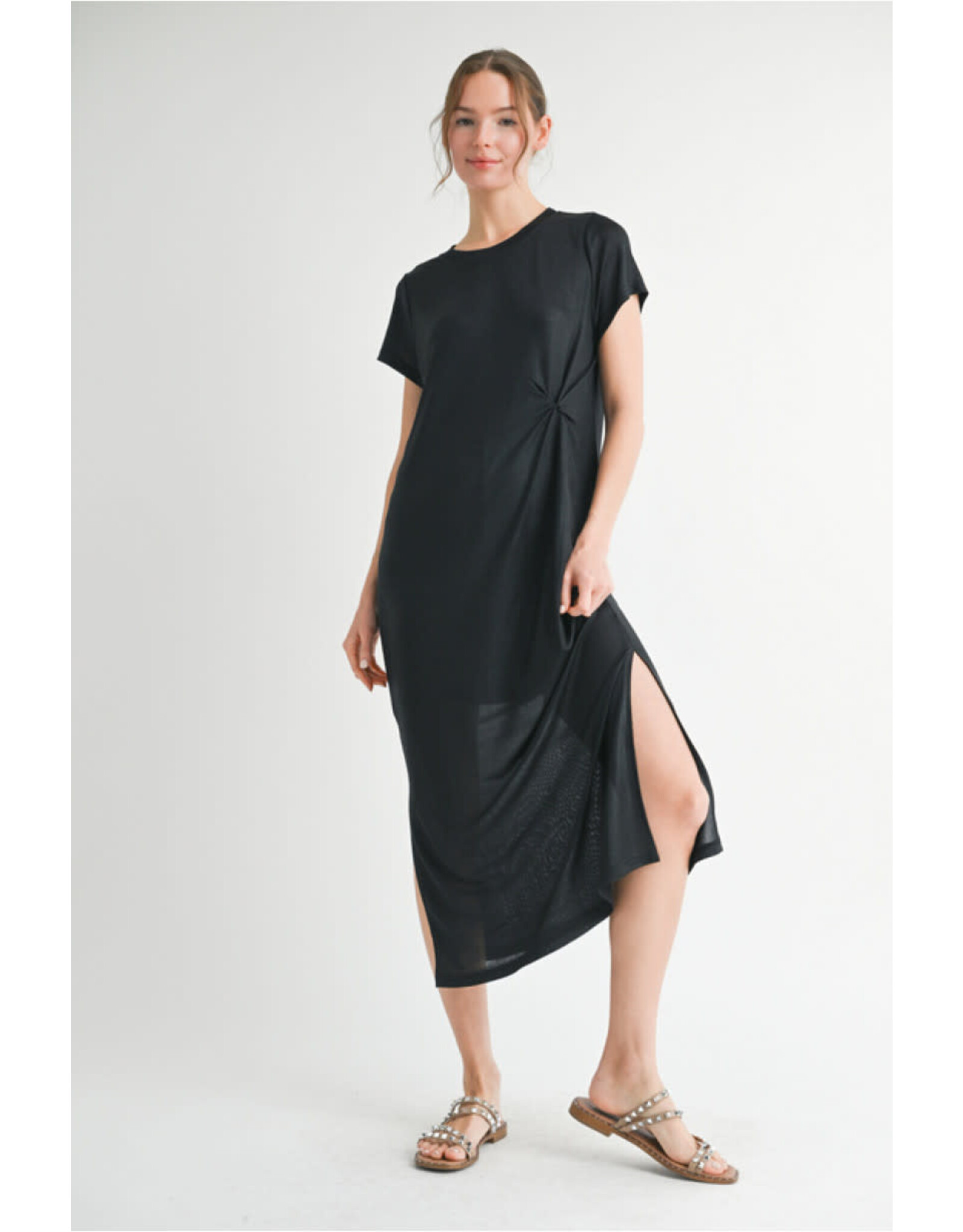 Giselle Metallic Midi Dress