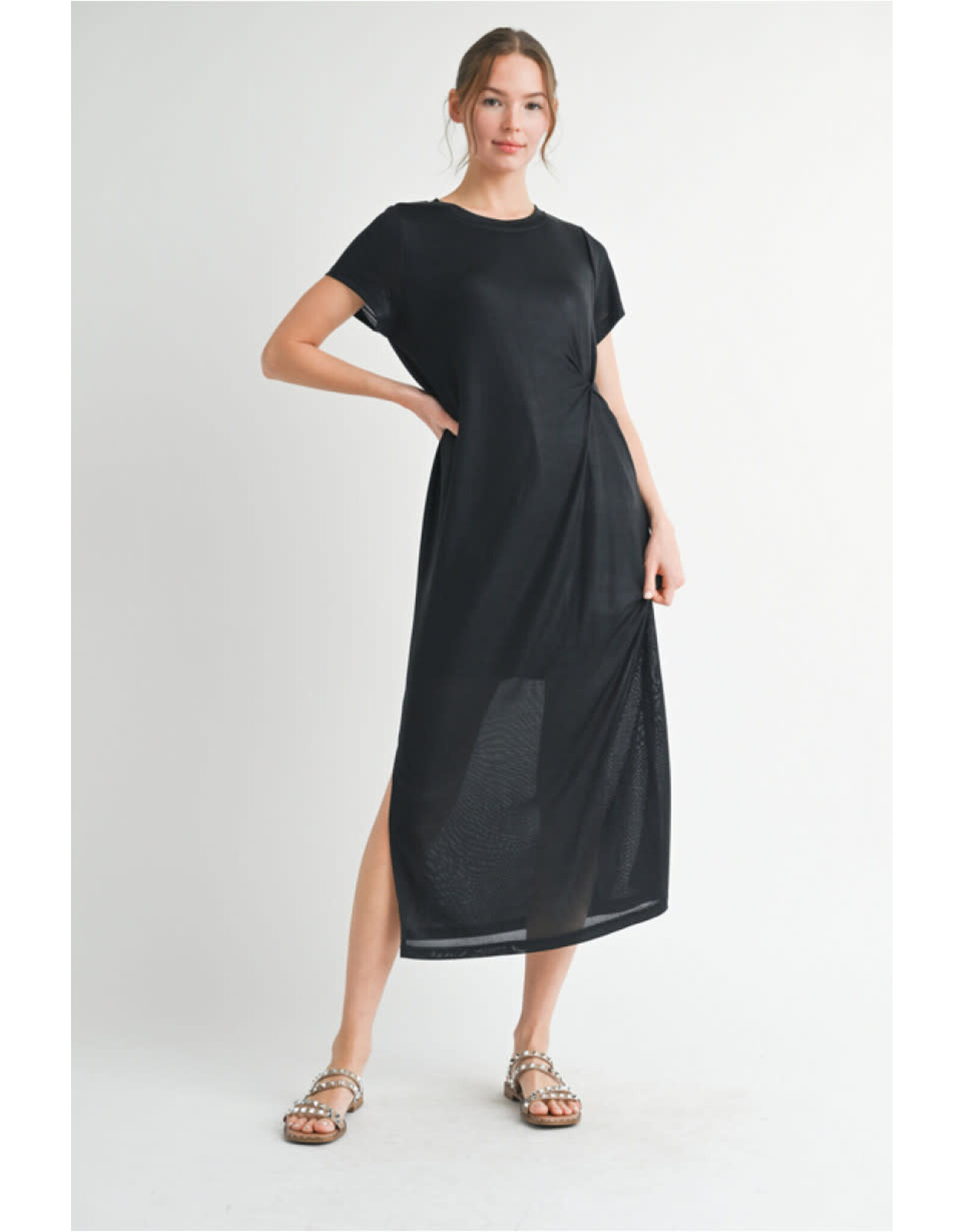 Giselle Metallic Midi Dress