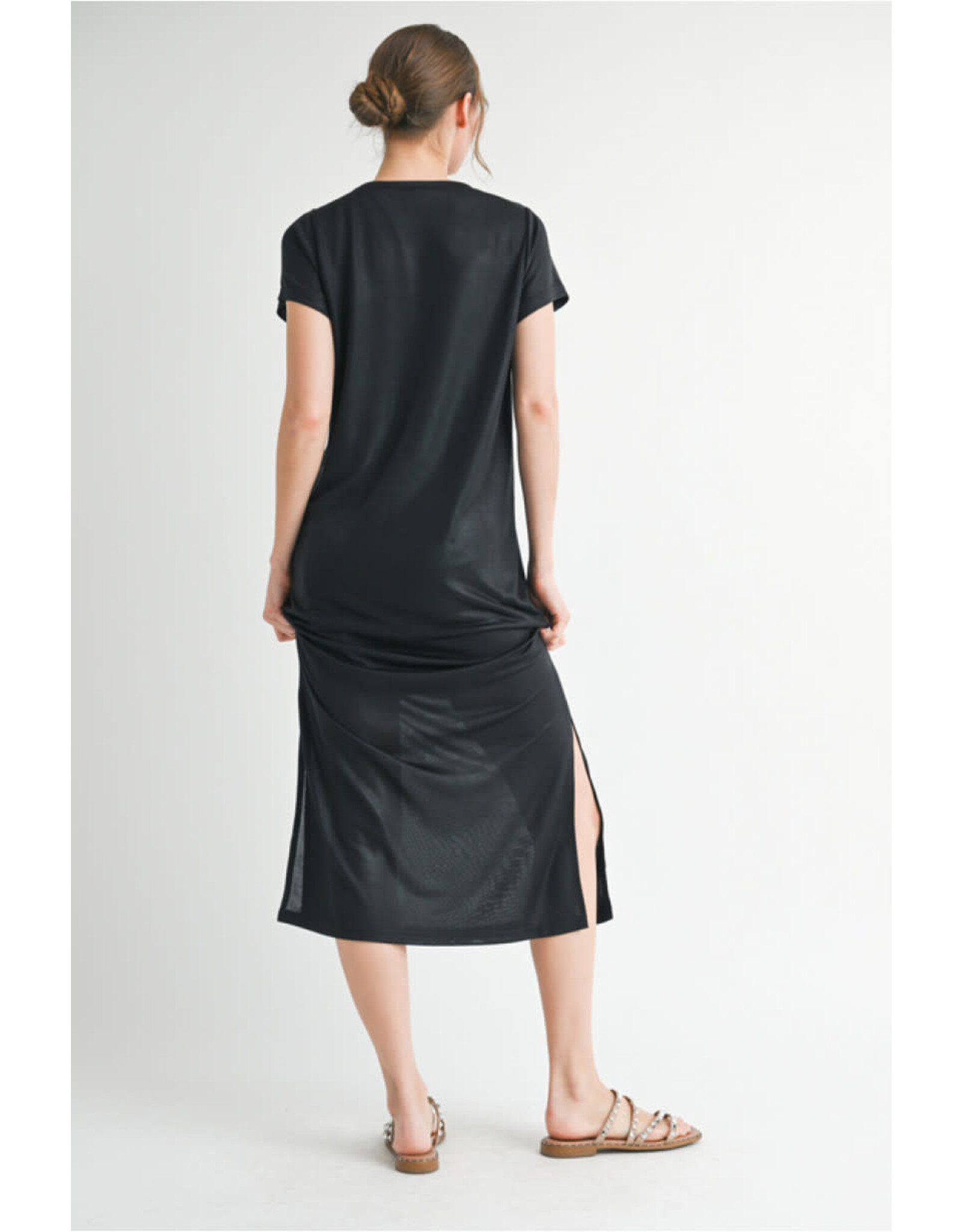 Giselle Metallic Midi Dress