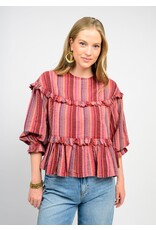 Ivy Jane Ivy Jane Multi Striped Tier Top
