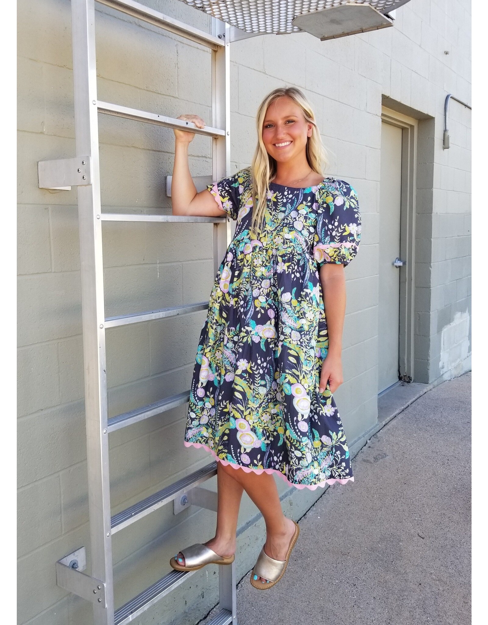 Uncle Frank Uncle Frank Tropical Burst Of Flowers Dress