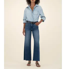Kut from the Kloth / STS Blue KUT Meg High Rise Fab Ab Wide Leg Raw Hem Jean