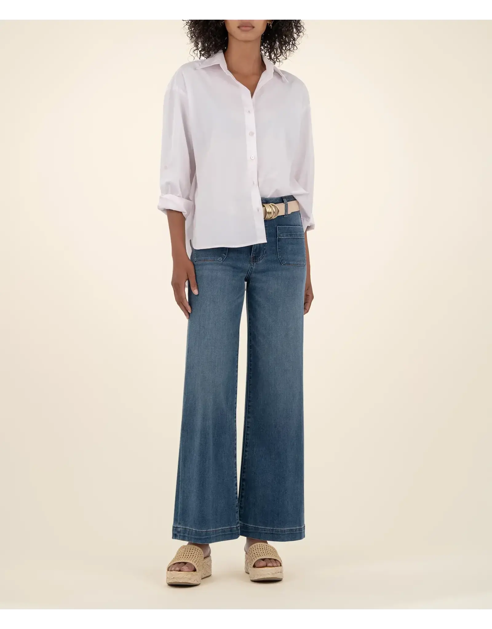 Kut from the Kloth / STS Blue KUT Meg High Rise Wide Leg Patch Pocket Reg Hem