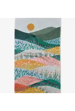 Geometry Sunrise Mountains Tea Towel