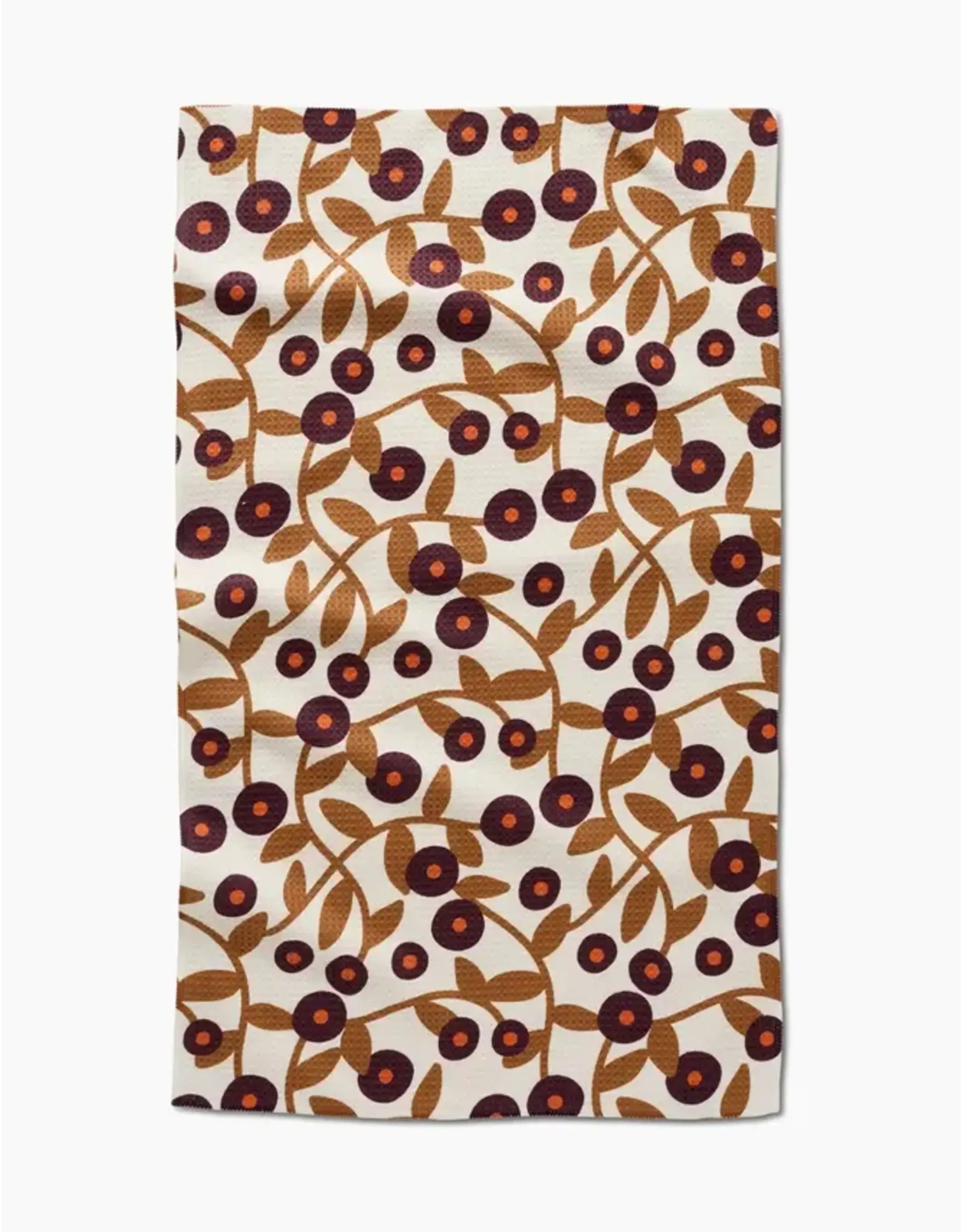 Geometry Swirling Vines Tea Towel