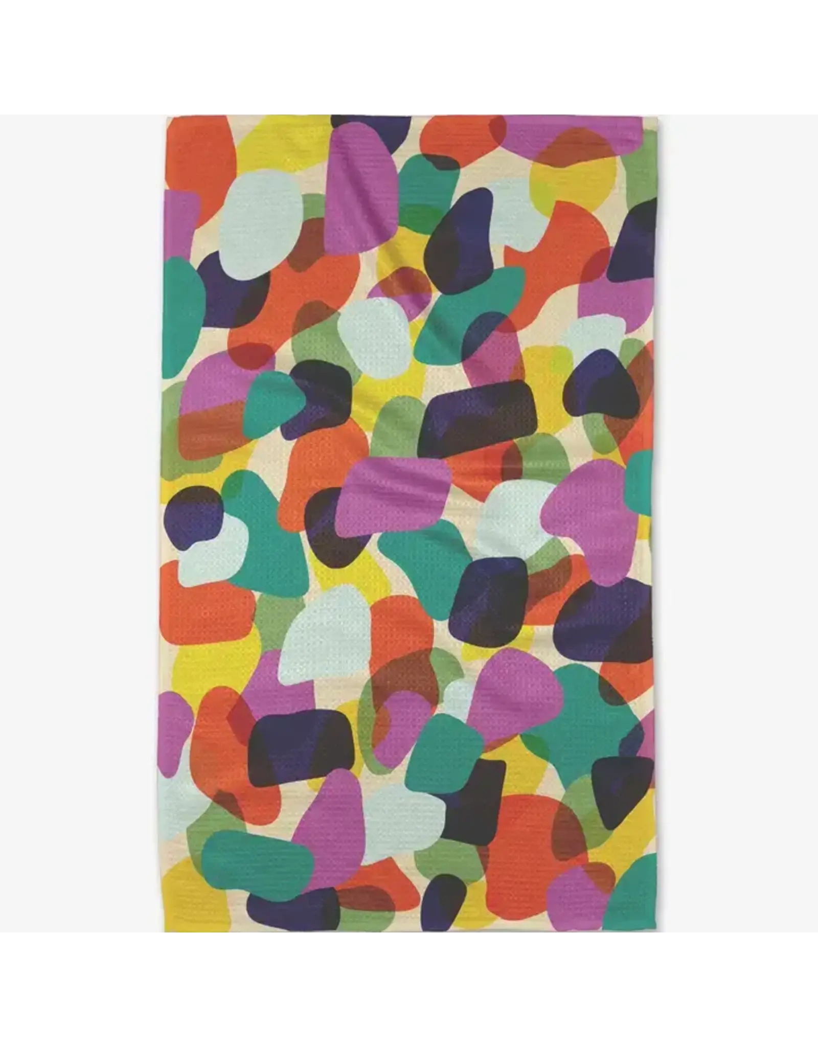 Geometry Colorful Pebbles Tea Towel