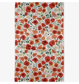 Geometry Poppy Power Tea Towel