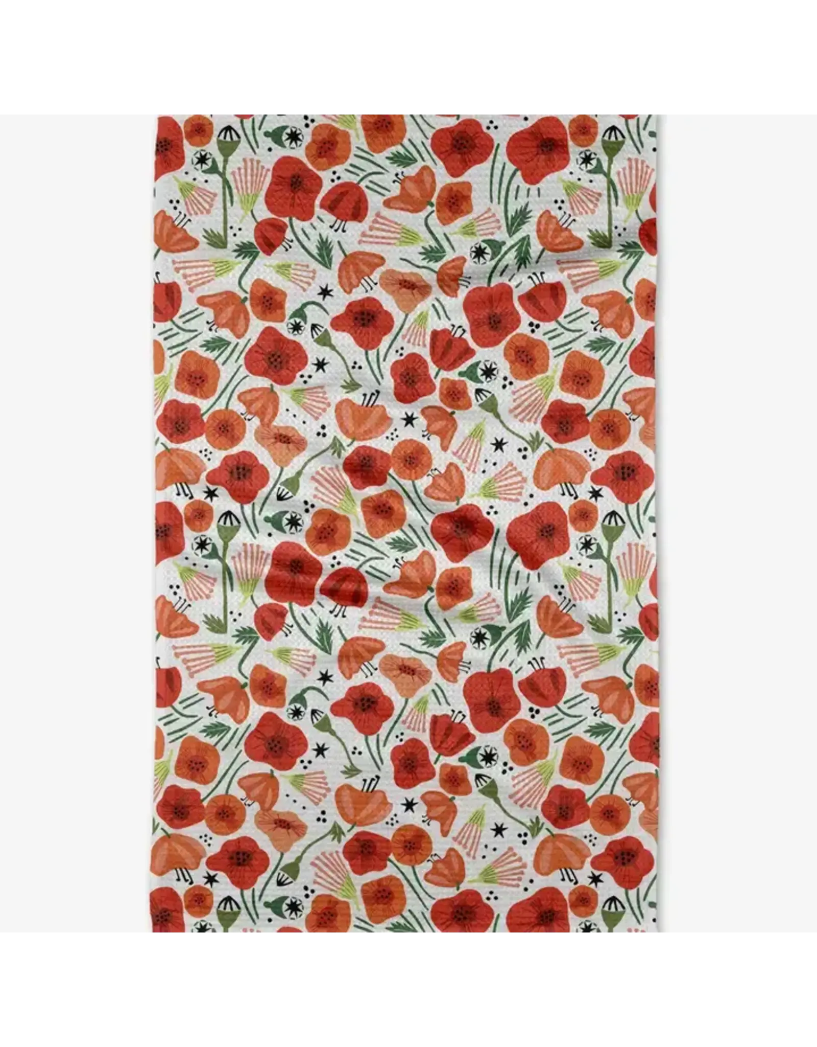 Geometry Poppy Power Tea Towel