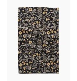 Geometry Woodland Wildflowers Tea Towel