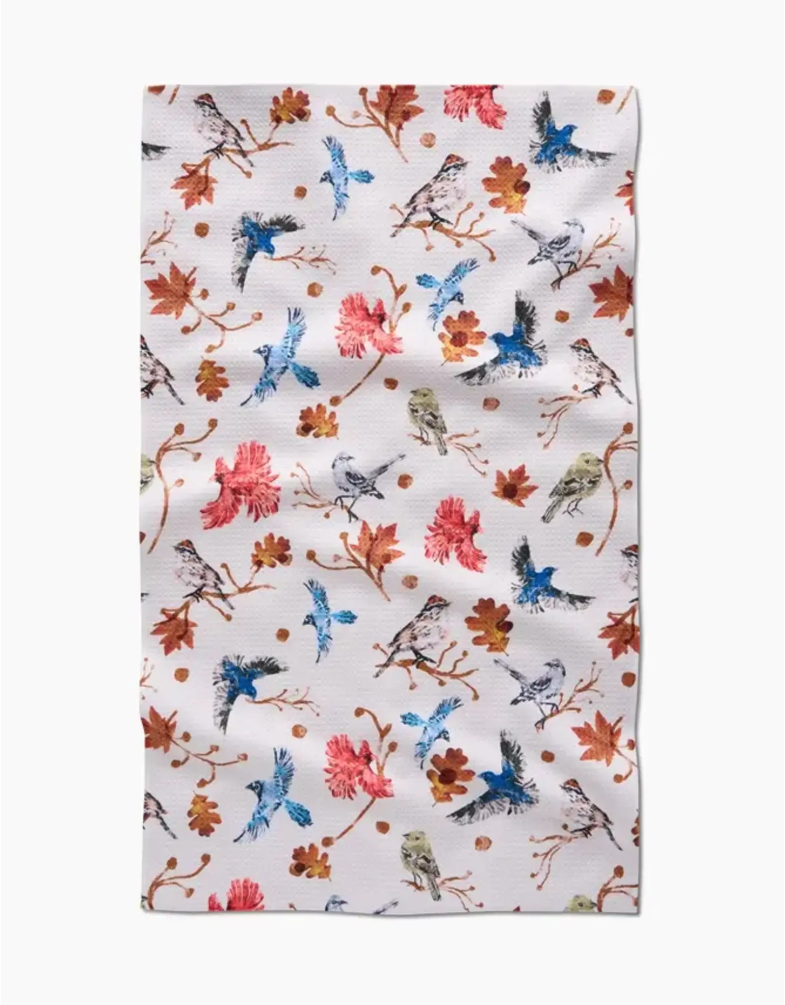 Geometry Autumnal Bird SkiesTea Towel