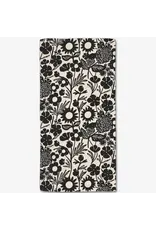 Geometry Black Flower Garden Bar Towel