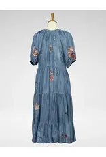 Josie Embroidered Denim Dress