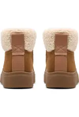 Clarks Clarks Mykah Izzy Cozy Lace-Up Booties Dark Tan Suede
