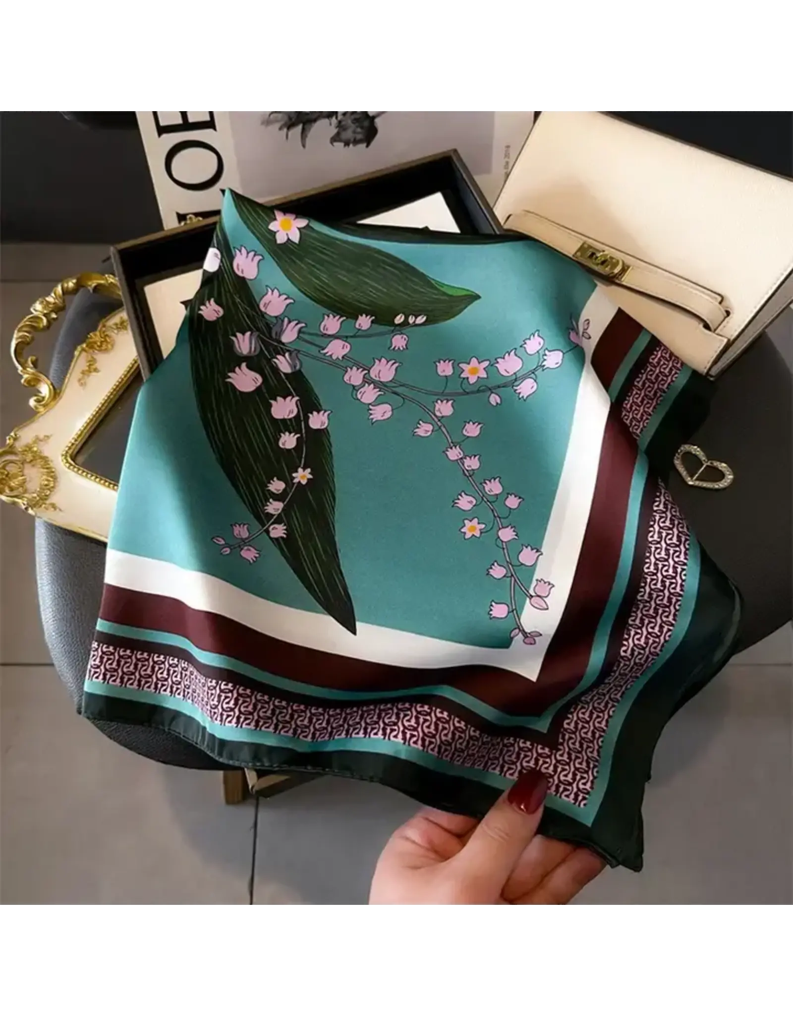 Artistic Printed Small Square Scarf