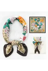 Floral Gucci Inspired Satin Square Scarf