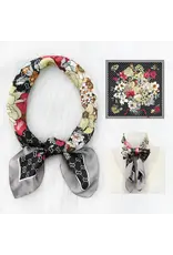 Floral Gucci Inspired Satin Square Scarf