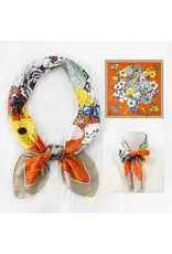 Floral Gucci Inspired Satin Square Scarf