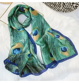 Peacock Feather Wrap Scarf