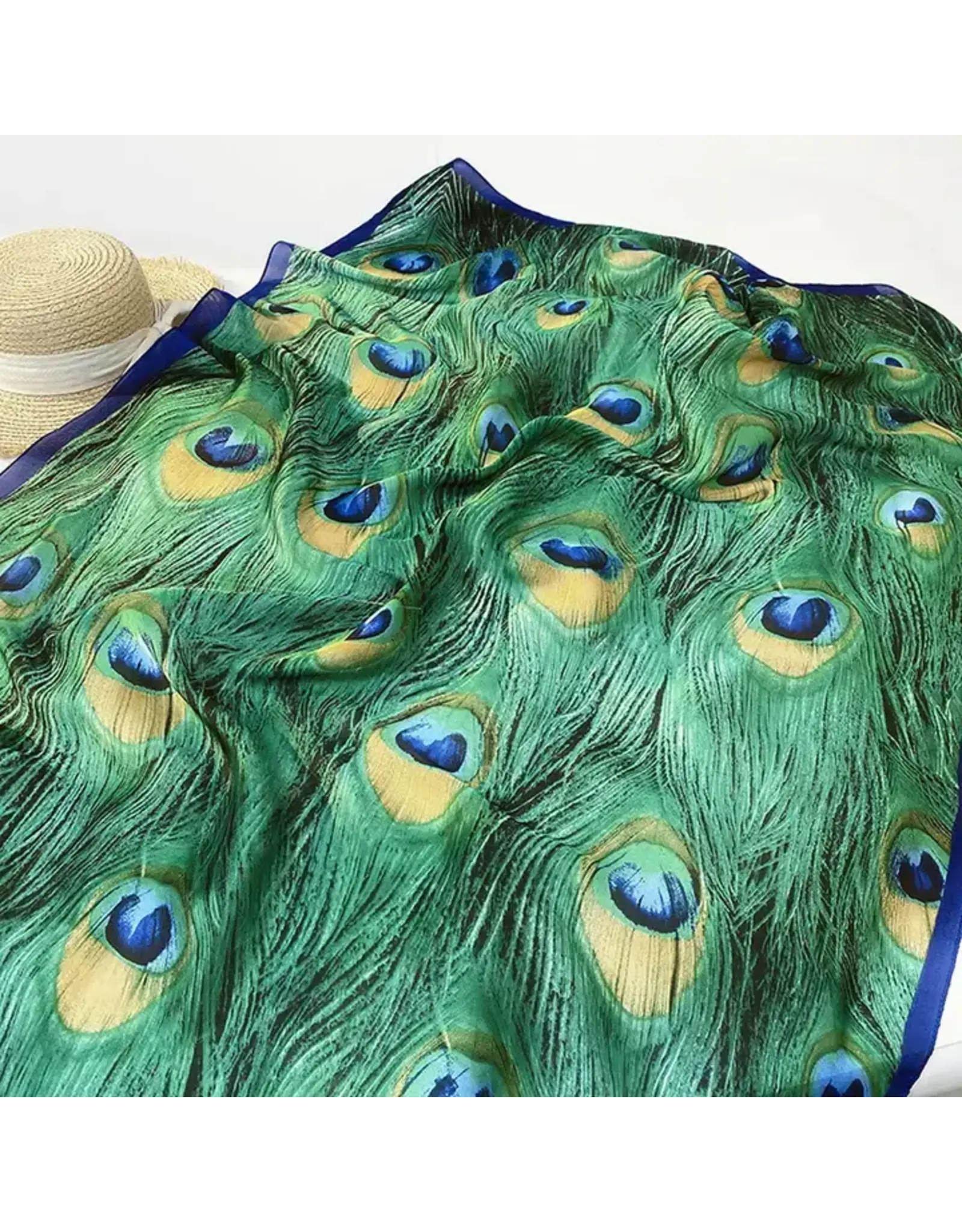 Peacock Feather Wrap Scarf