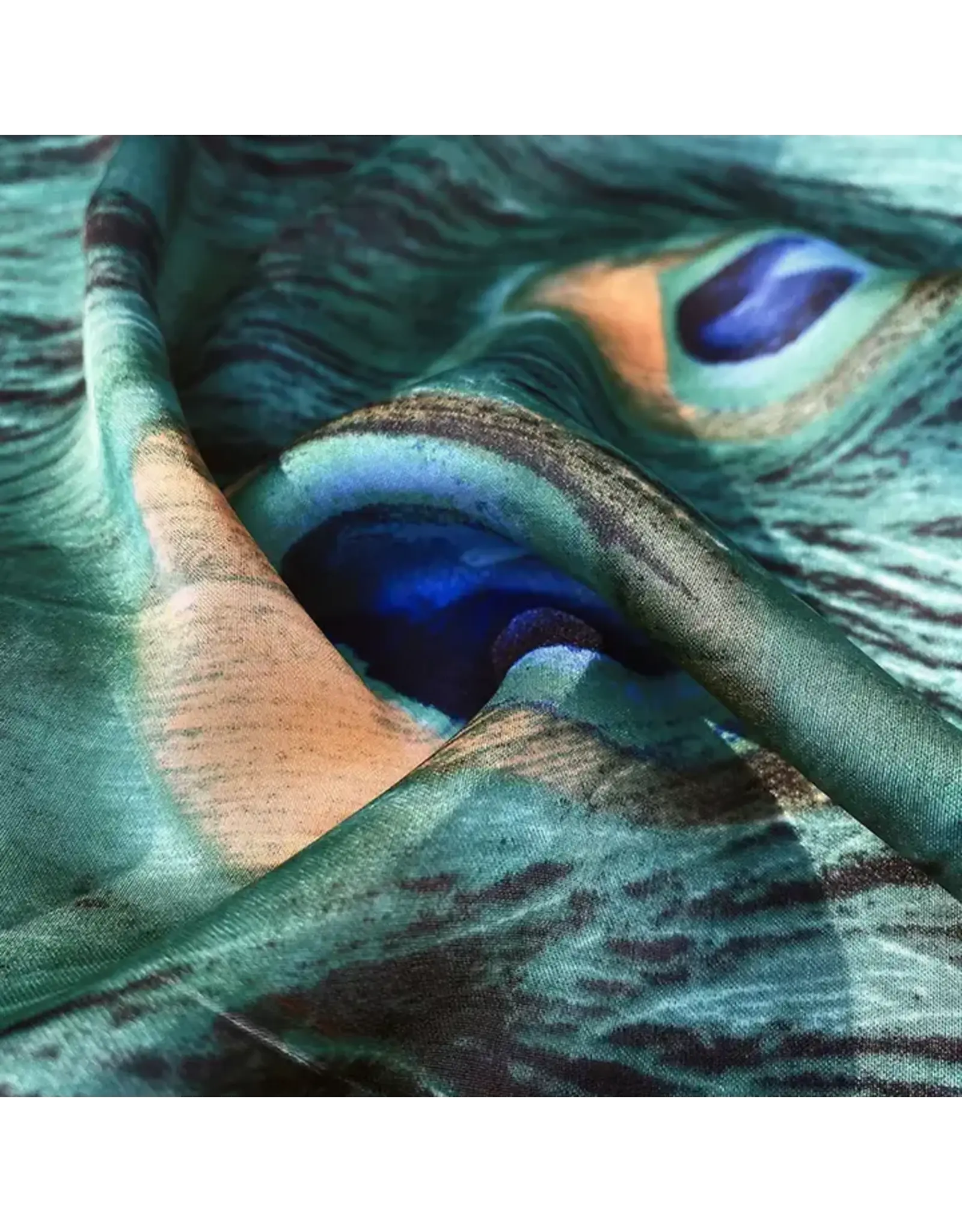 Peacock Feather Wrap Scarf